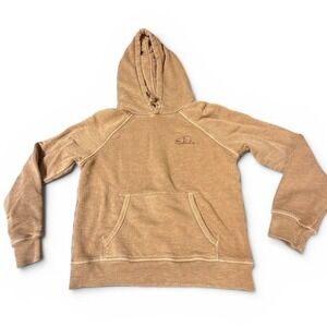 Outerknown Hoodie Women XS Tan Bear Logo Gorpcore Granola Camping Hiking Outdoor